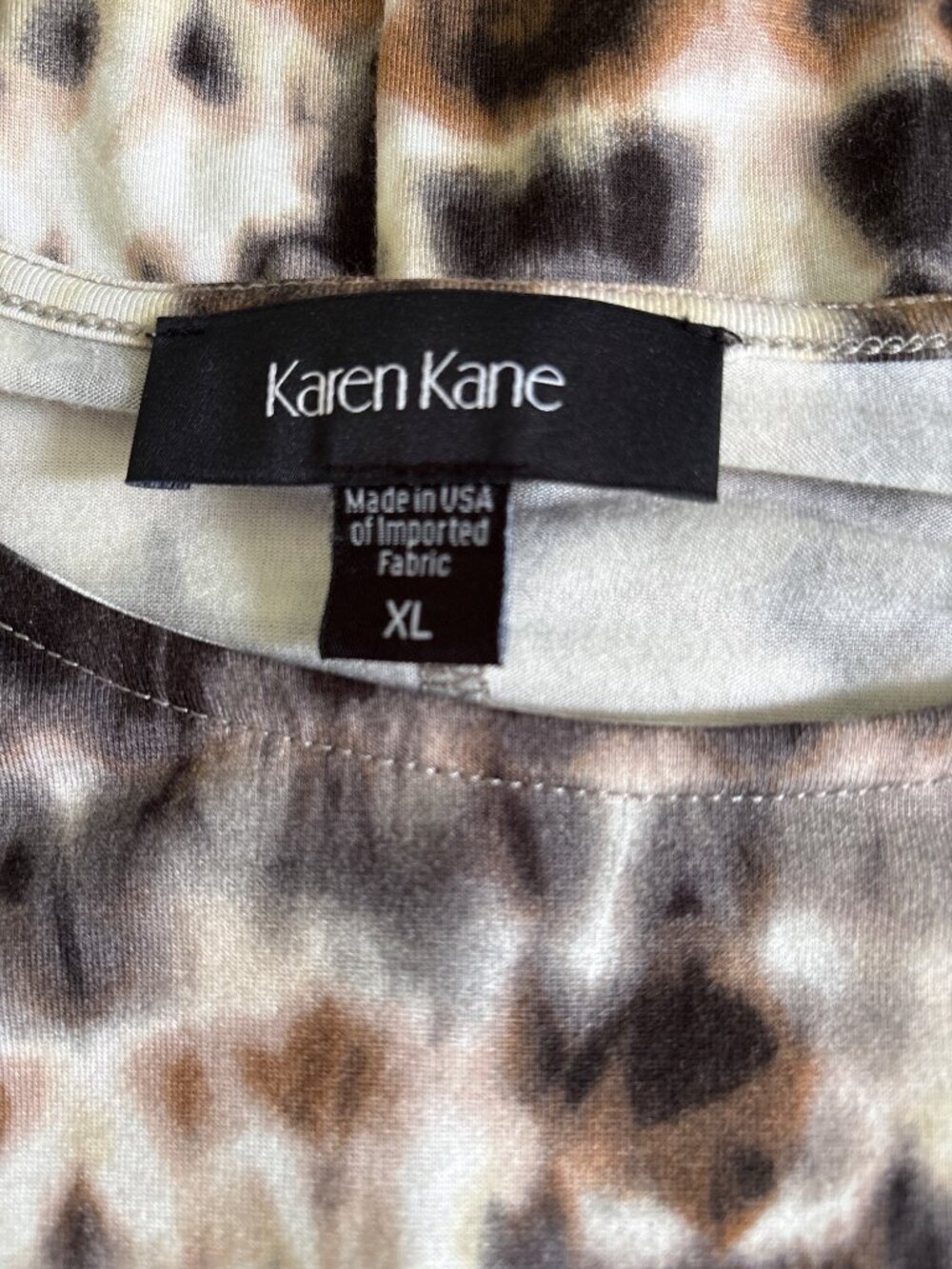 Karen Kane NWT Women's Twist-Front Tie-Dye Print Top Size XL - Picture 8 of 11